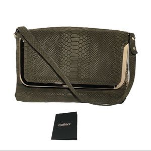 Botkier Leather Brown Gold Magnetic Flap Bag NWOT